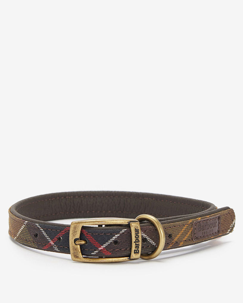 Barbour tartan dog collar