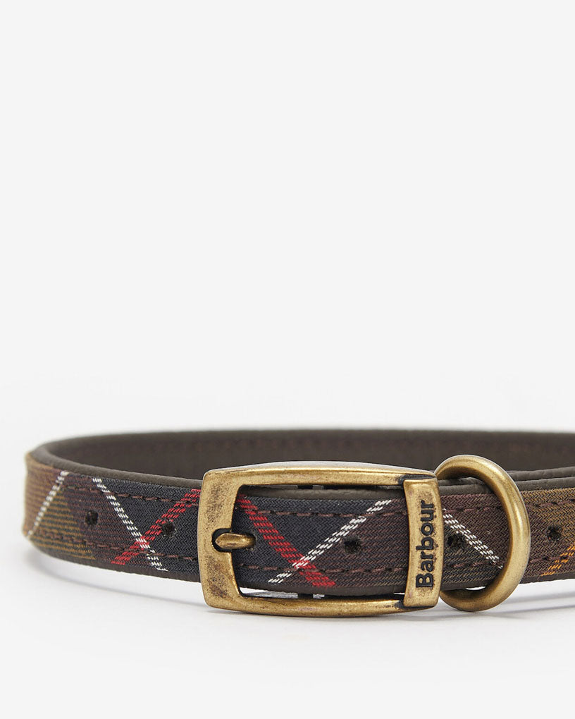 Barbour tartan dog collar