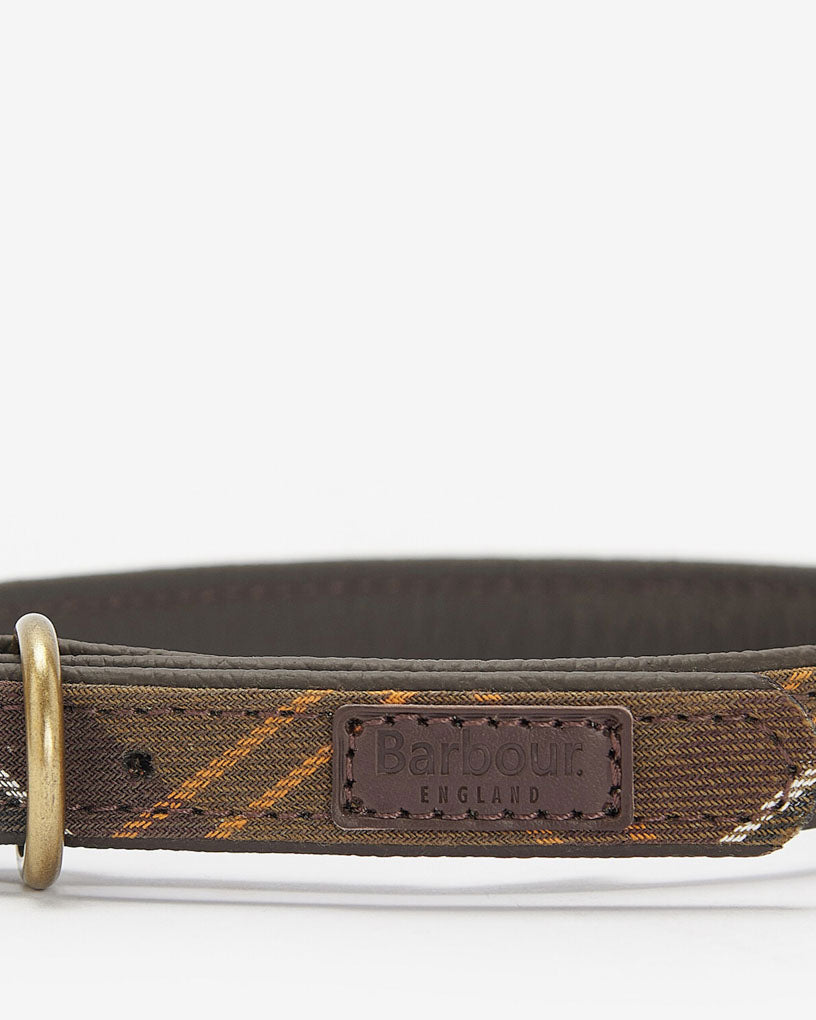 Barbour tartan dog collar