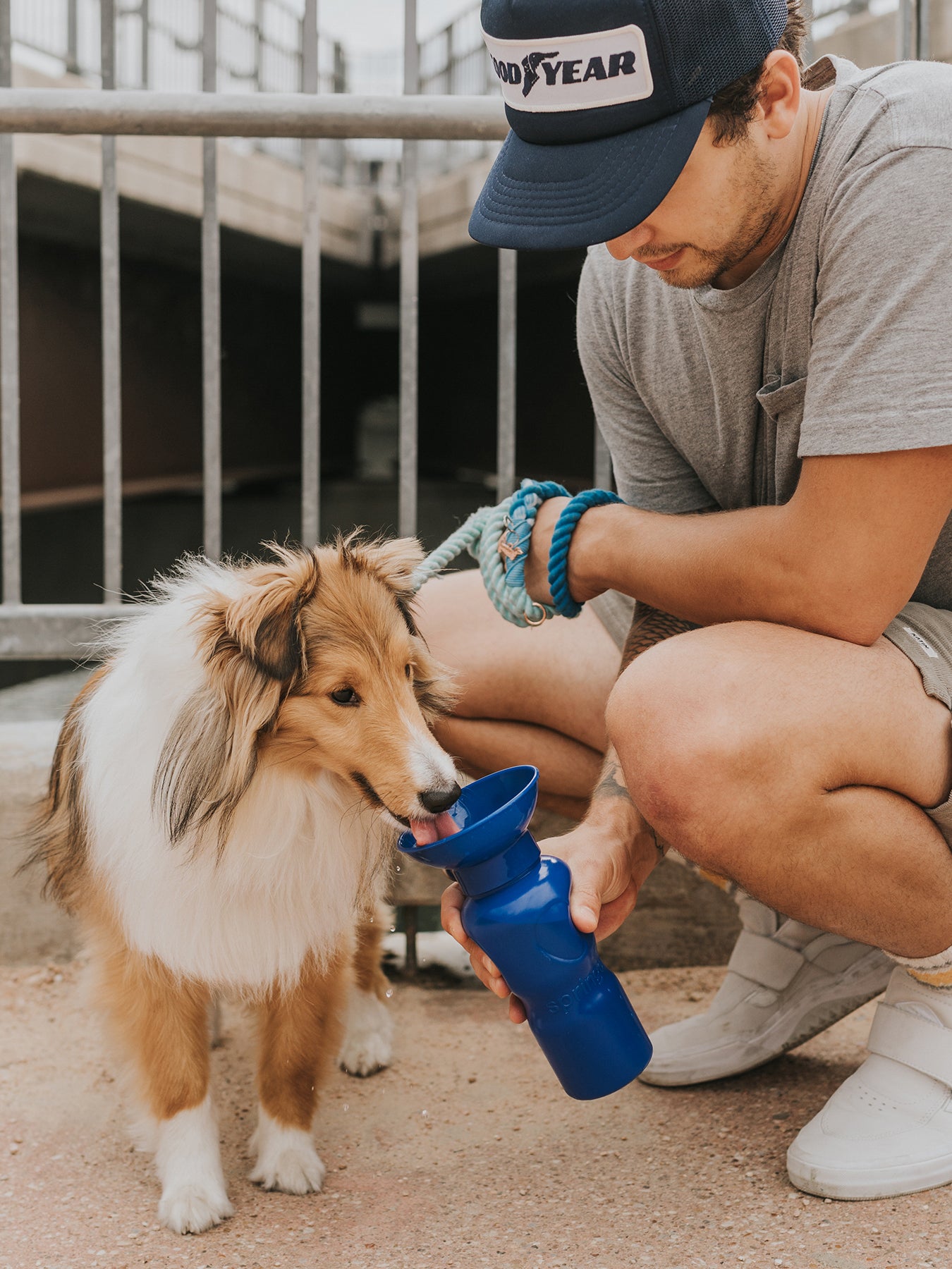 Classic travel bottle in indigo blue
